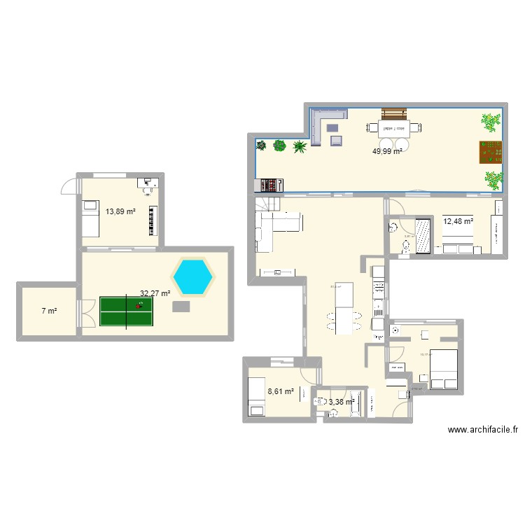 Independancia 3. Plan de 11 pièces et 193 m2