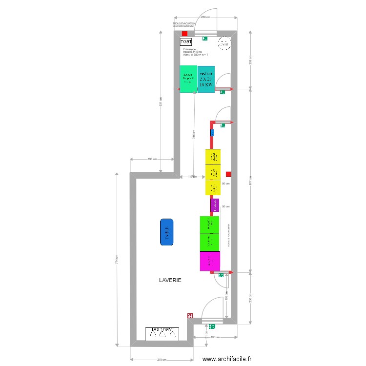 PROJET LOUAISIL. Plan de 3 pièces et 42 m2