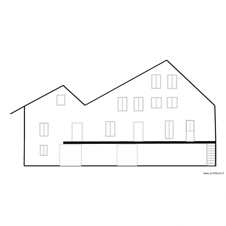 façade clerjus. Plan de 0 pièce et 0 m2