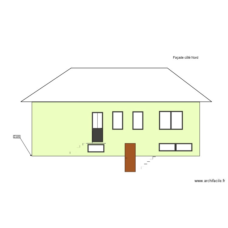 Plans façade Côté Nord. Plan de 0 pièce et 0 m2