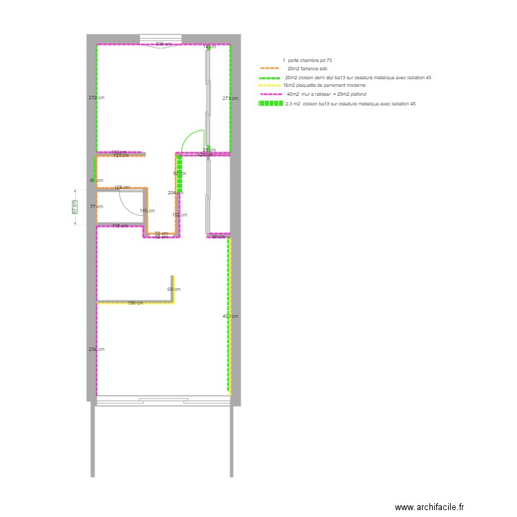 appart cap plan placo faience. Plan de 0 pièce et 0 m2