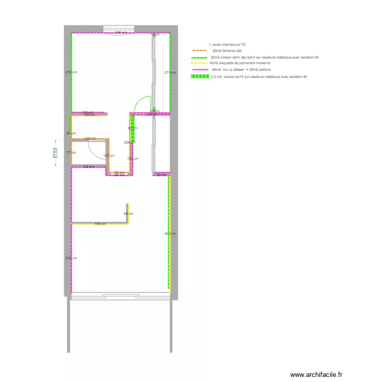 appart cap plan placo faience. Plan de 