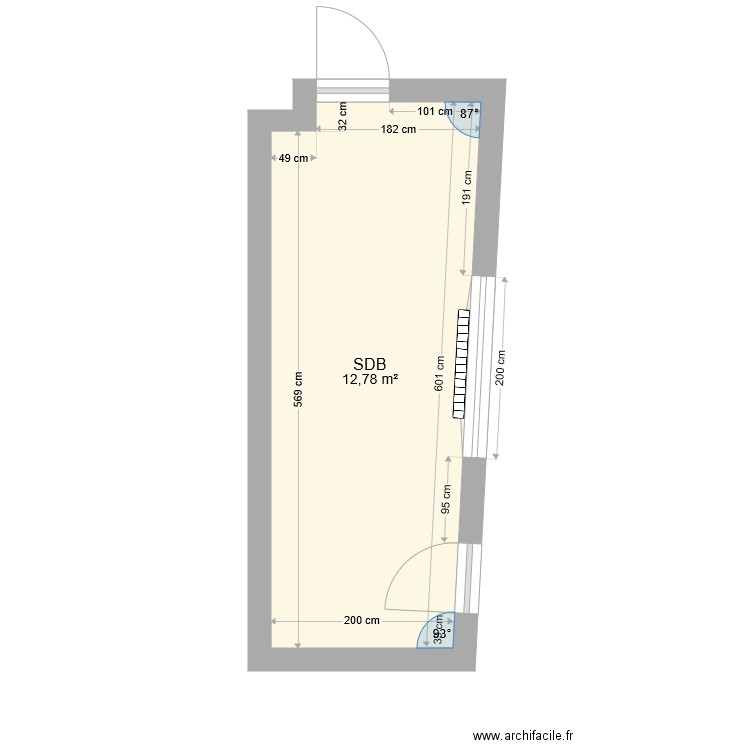 SDB. Plan de 0 pièce et 0 m2