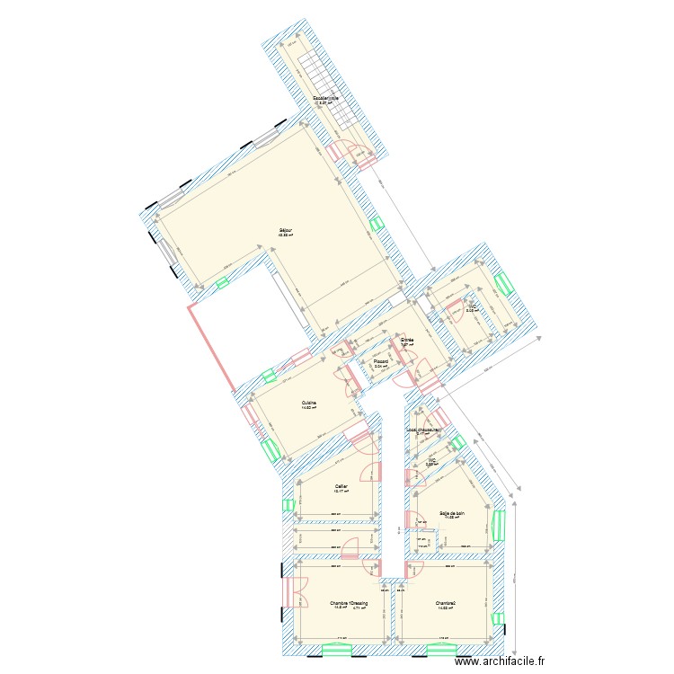 Montauroux Partie Nuit. Plan de 0 pièce et 0 m2