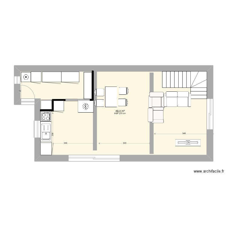 New StudioBis02. Plan de 8 pièces et 80 m2