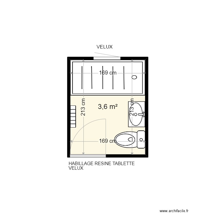 LOUCHET NOELLA . Plan de 1 pièce et 4 m2