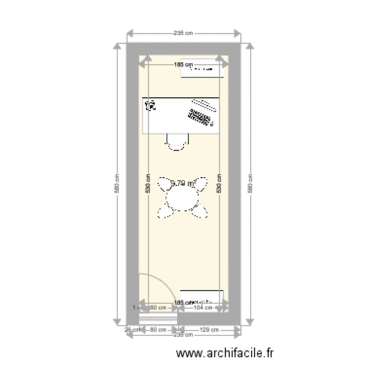 bureau 406. Plan de 0 pièce et 0 m2