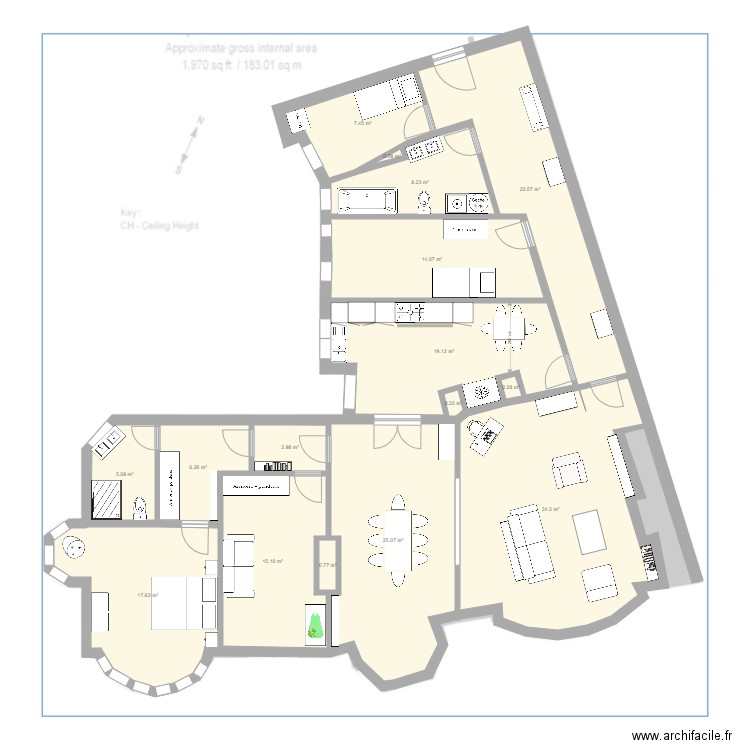 FitzJames12. Plan de 0 pièce et 0 m2