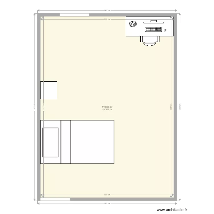 chambre id&eacute;ale Jana&eacute; . Plan de 