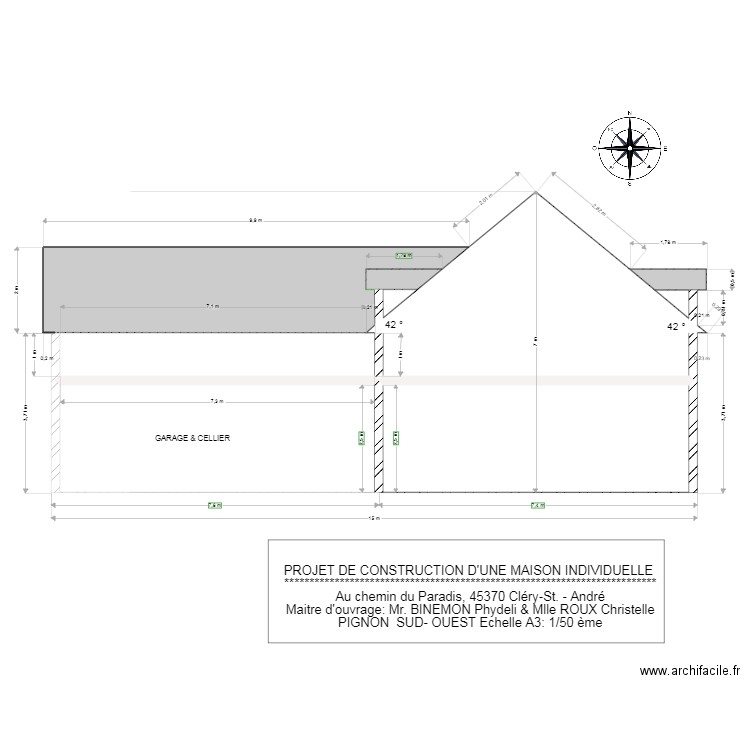  PIGNON  SUD EST 05 MARS 22. Plan de 0 pièce et 0 m2