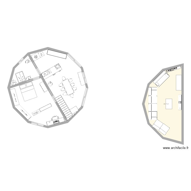 Yourte 9m. Plan de 0 pièce et 0 m2