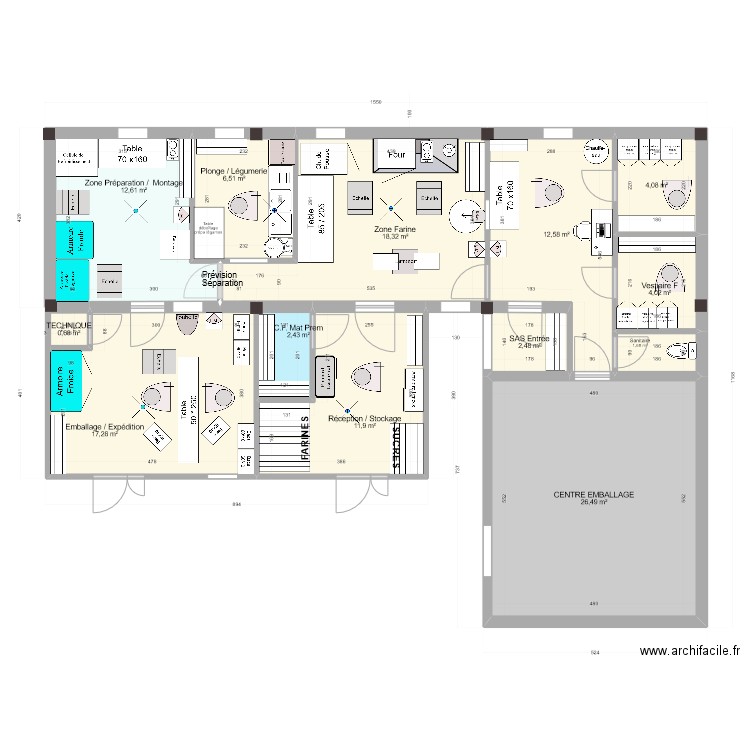 Yanmary 05. Plan de 13 pièces et 121 m2