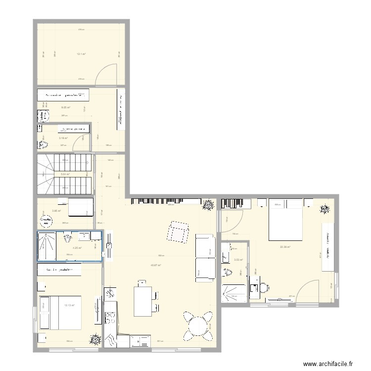 RDJ Jacqueline Février 2021  aménagement V1. Plan de 0 pièce et 0 m2