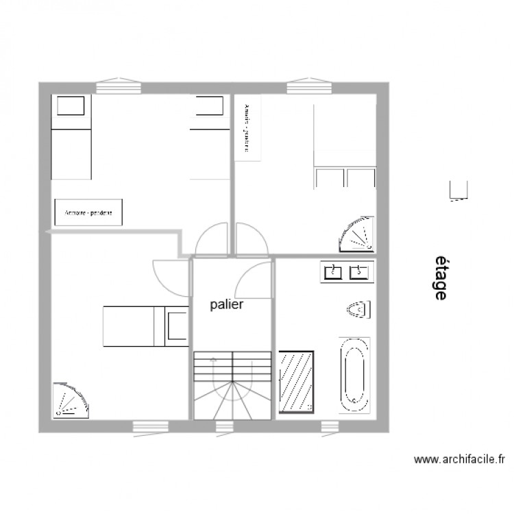 etage 1. Plan de 0 pièce et 0 m2