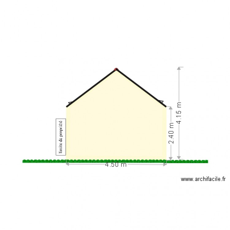 Façade Est . Plan de 0 pièce et 0 m2