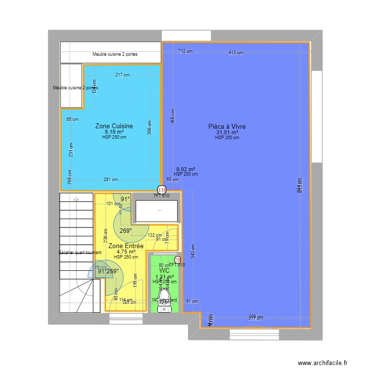 Sté EURELEC. Plan de 5 pièces et 102 m2