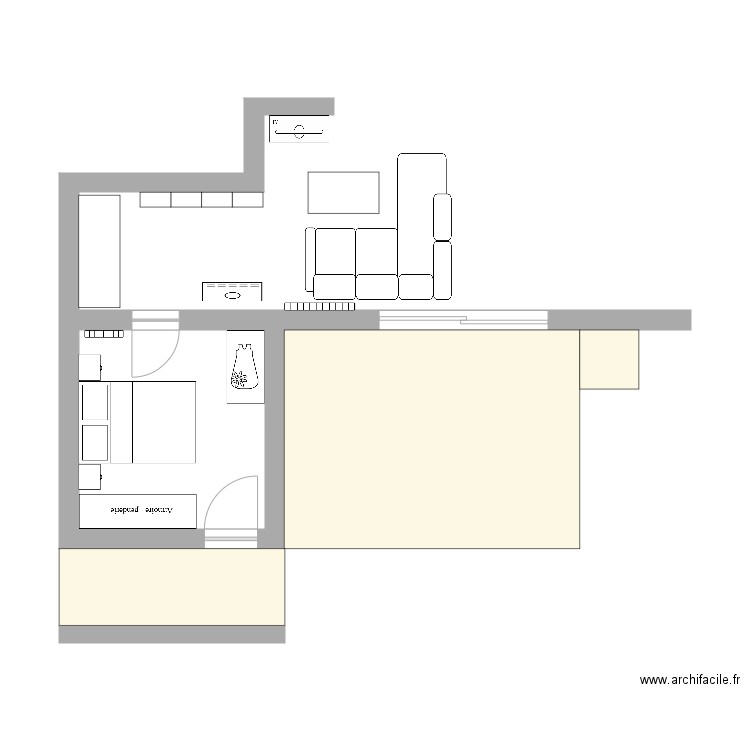 Agrandissement. Plan de 0 pièce et 0 m2