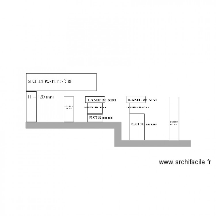 TERRASSE COUPE DEPART. Plan de 0 pièce et 0 m2