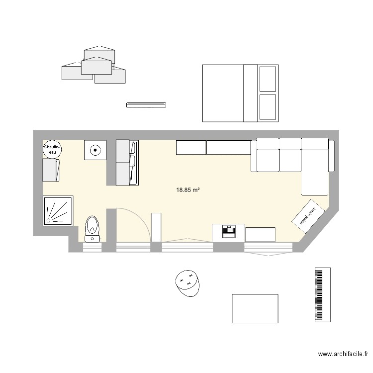 Studio 19 Polonceau. Plan de 0 pièce et 0 m2