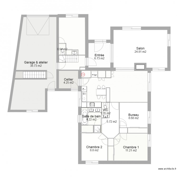 Dompierre RC modifié. Plan de 0 pièce et 0 m2
