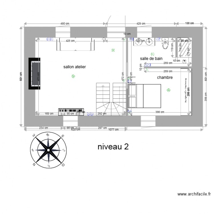 niveau2. Plan de 0 pièce et 0 m2