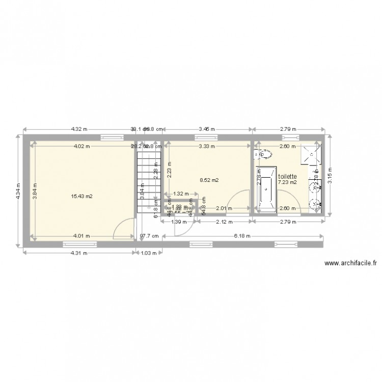 maison avant réno 2. Plan de 0 pièce et 0 m2