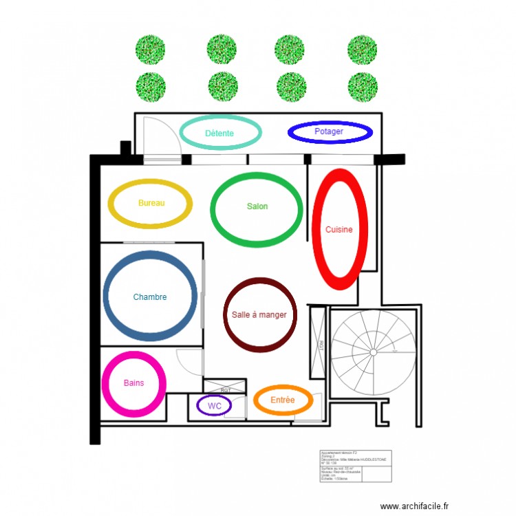 Appartement témoin Zoning 3. Plan de 0 pièce et 0 m2