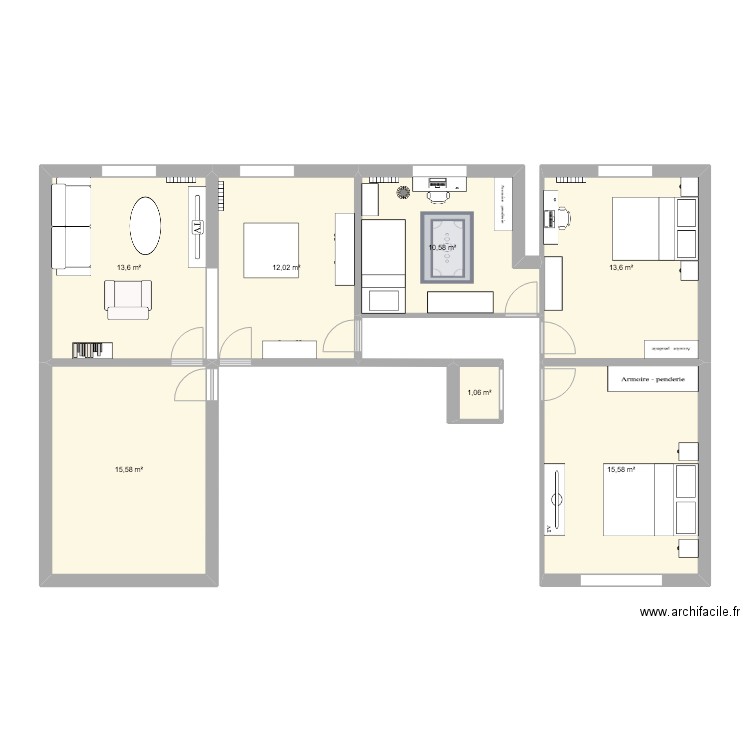 Petite chambre 266. Plan de 0 pièce et 0 m2