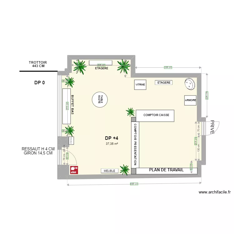 Plan Good Vibes Only avant travaux. Plan de 