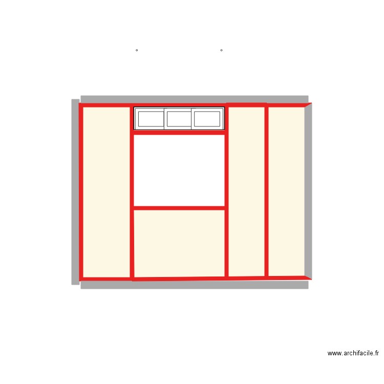 DOUBLAGE COTE SALON. Plan de 0 pièce et 0 m2