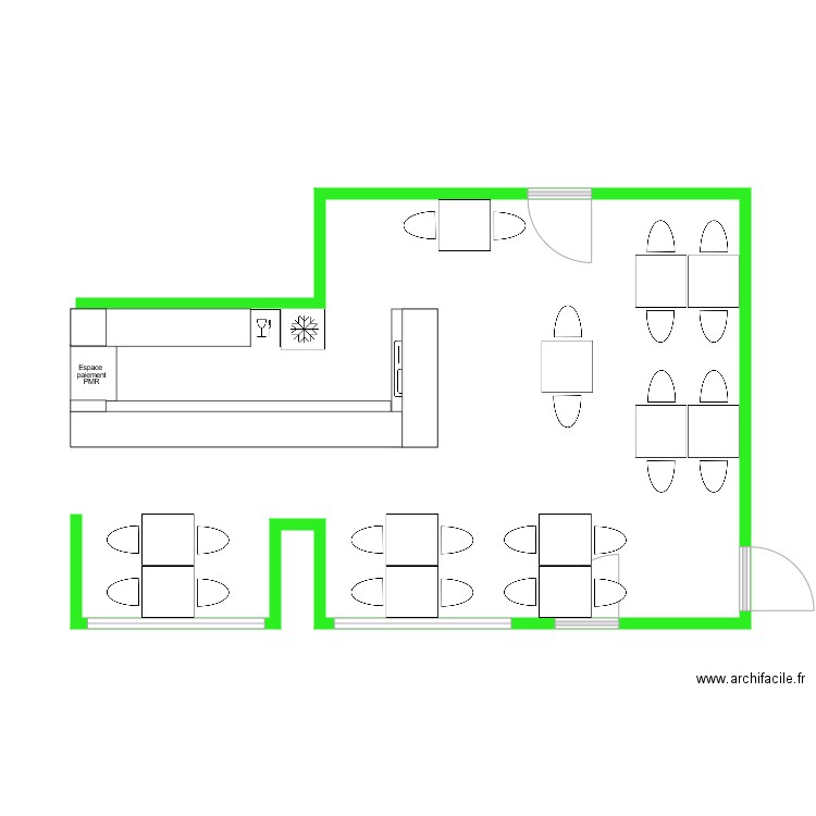 ESPACE BAR 02. Plan de 0 pièce et 0 m2