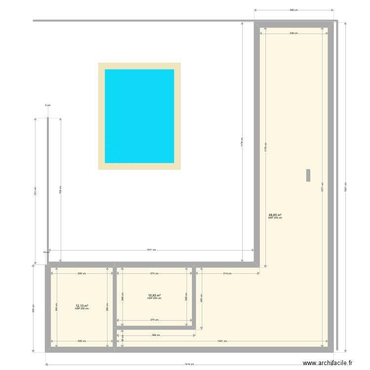 blot 4. Plan de 3 pièces et 92 m2