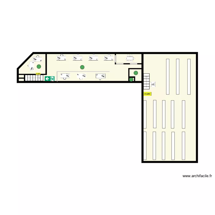 QUAI SUD 3 etage general detection. Plan de 