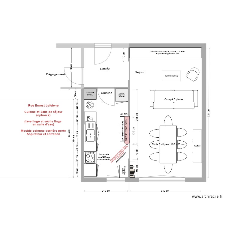 lefevre salon cuisine (02). Plan de 0 pièce et 0 m2