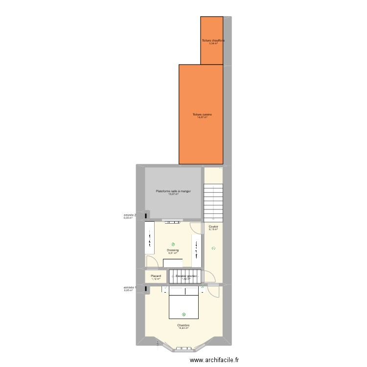 R. des Moulins (1er étage). Plan de 0 pièce et 0 m2
