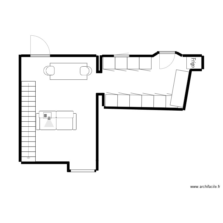 Maison Victor Hugo Salon + cuisine 2025. Plan de 0 pièce et 0 m2