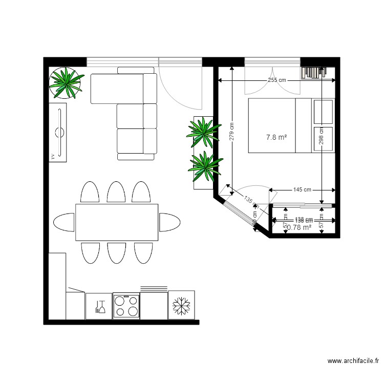 Agencement projet st jean de moirans lit 120. Plan de 0 pièce et 0 m2