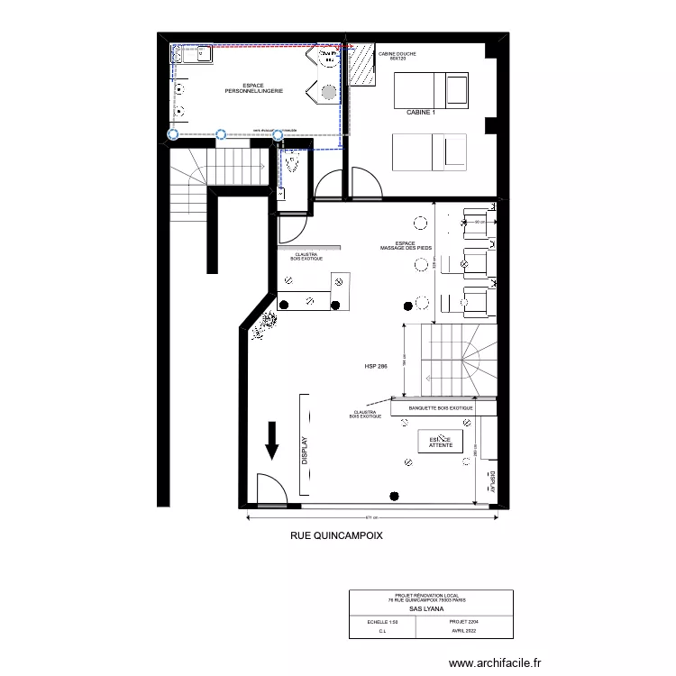 etage projet elec. Plan de 