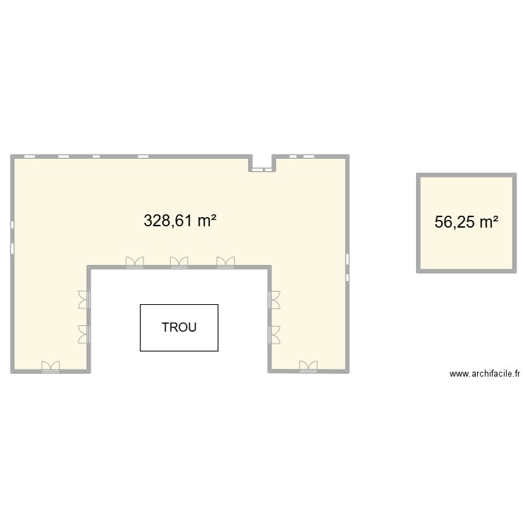 Dossier LAFLEUR. Plan de 2 pièces et 385 m2