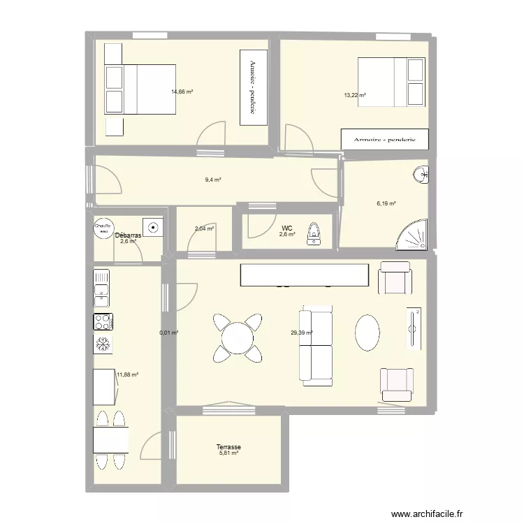 MAMINOU. Plan de 11  et 98 m²