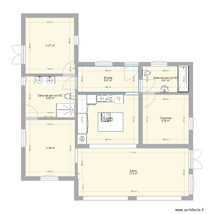 maison saint françois future. Plan de 8 pièces et 86 m2