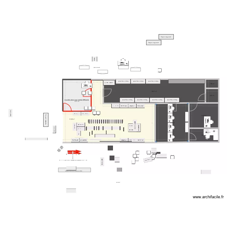 PLAN boutique avec entré voyage et agence immo et espace voyage nv. Plan de PLAN boutique avec entré voyage et agence immo et espace voyage nv. Plan de