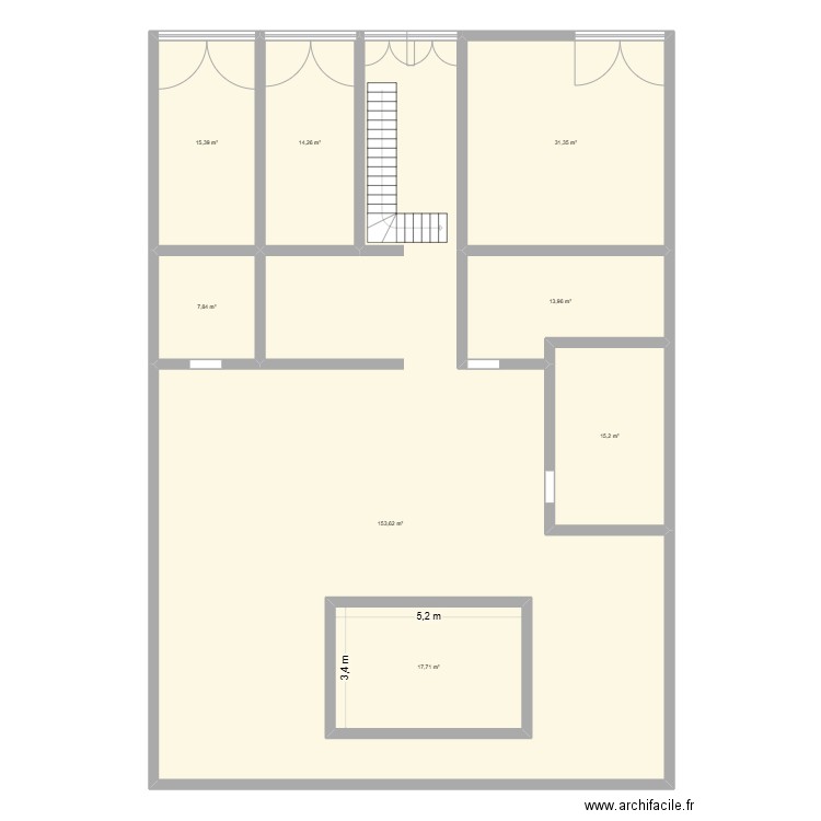 Alt. Plan de 8 pièces et 292 m2