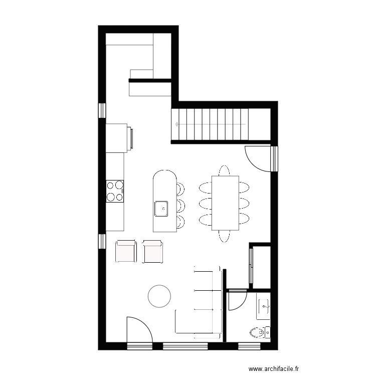 colt 3.3. Plan de 2 pièces et 48 m2