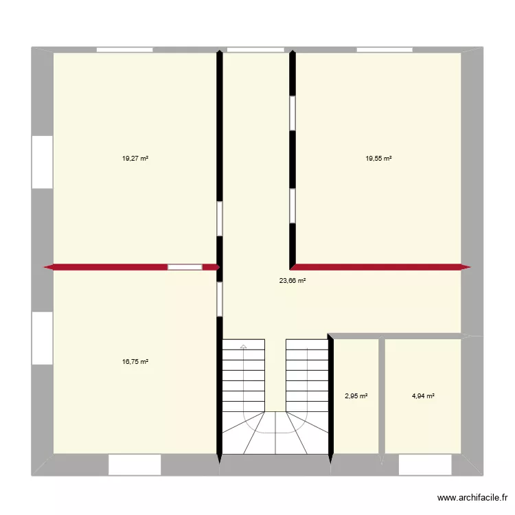 RDC VIERGE. Plan de 6  et 87 m²