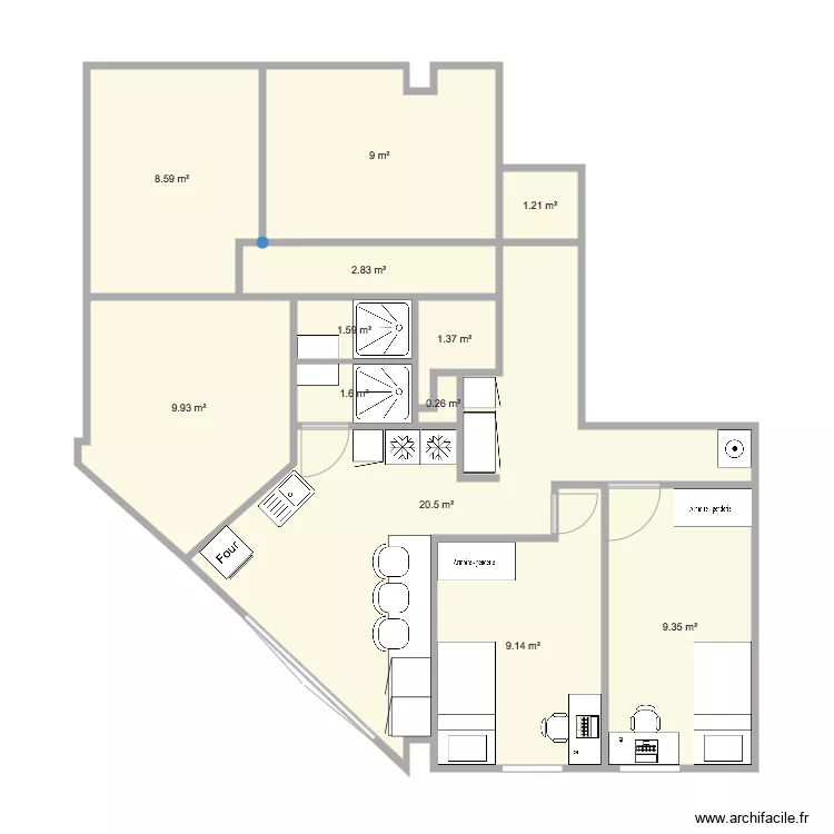 Evry 3 5Ch V1 ter. Plan de 