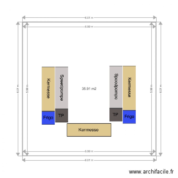 Peacock Bar 8x8. Plan de 0 pièce et 0 m2