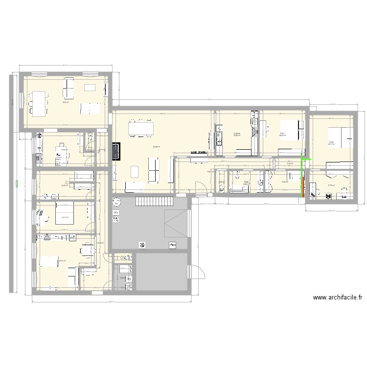 annexe inversée appart 01. Plan de 0 pièce et 0 m2