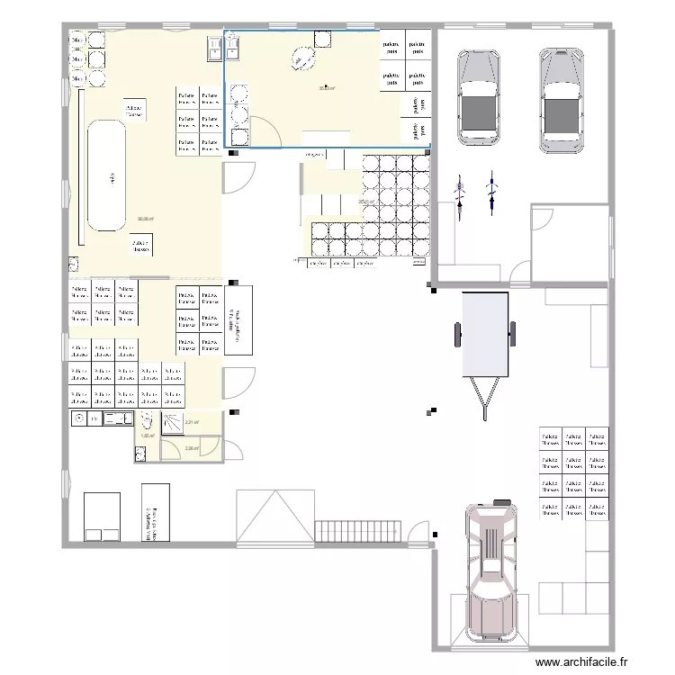 Am&eacute;nagement miellerie. Plan de 