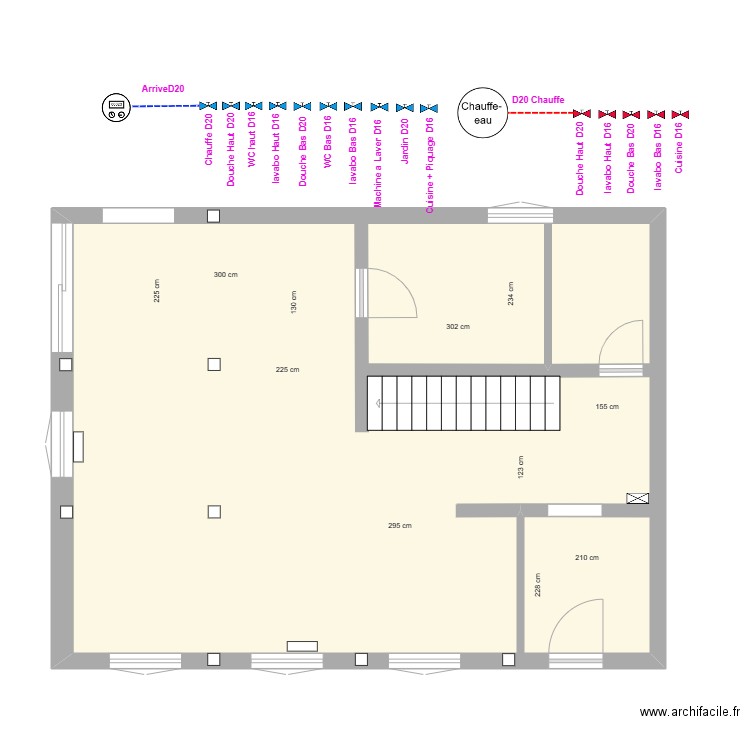 ABAJO PLOMBIER 2EM. Plan de 1 pièce et 69 m2